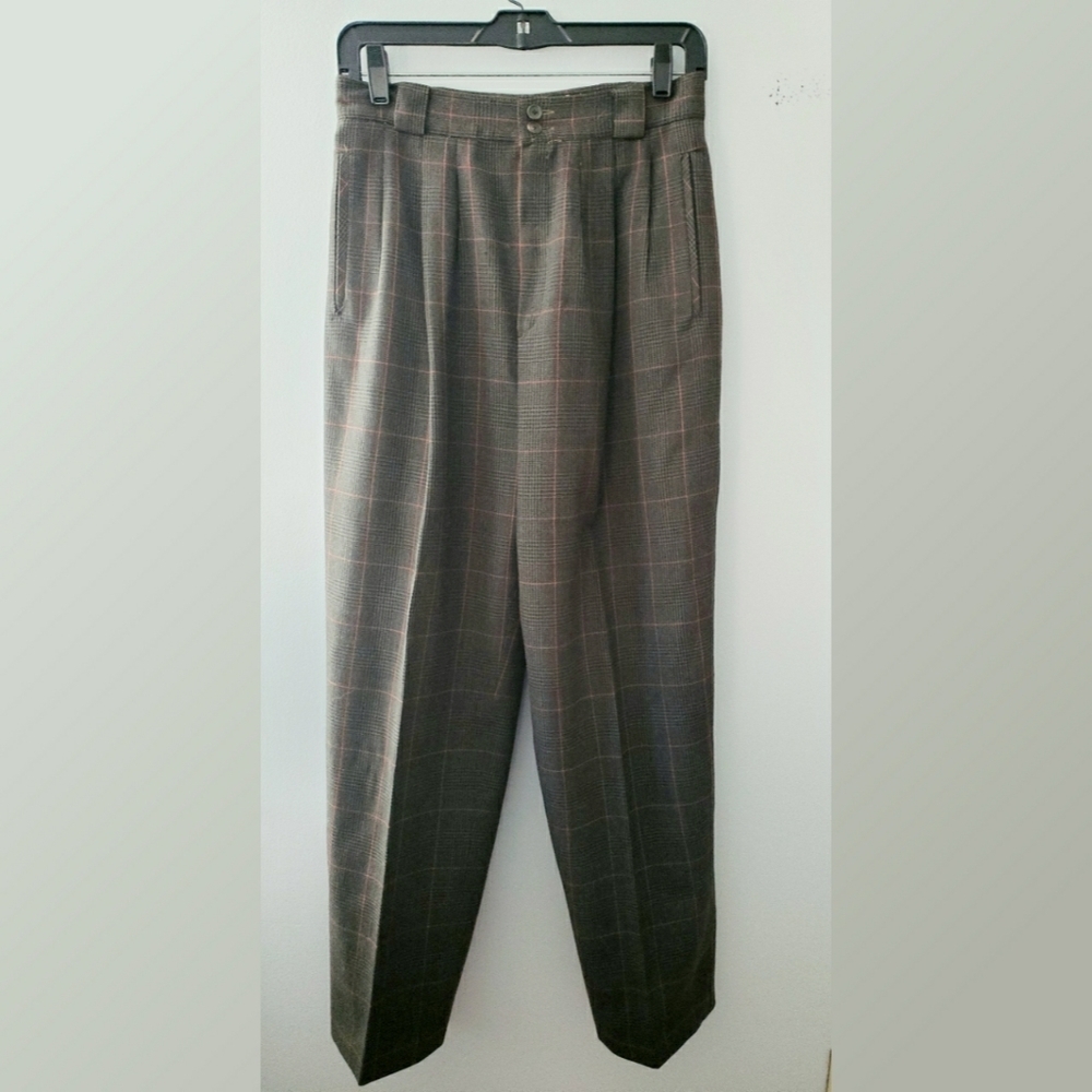 Collectible Gold Vintage Tweed Wool Pants Size 8